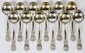 DURGIN DIV OF GORHAM IRIS STERLING SOUP SPOONS