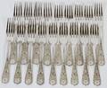 MARTIN HALL  CO ELECTROPLATE SILVER DINNER FORKS