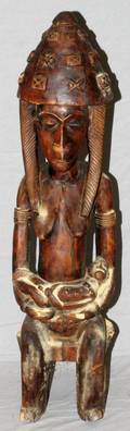 AFRICAN TRIBAL CARVED FEMALE FIGURE