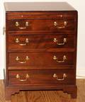 CAMPAIGN STYLE MAHOGANY FOURDRAWER CHEST