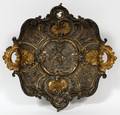 ROCOCO STYLE GILT  PATINATED METAL CENTERPIECE