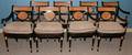 FEDERAL STYLE OPEN ARMCHAIRS SET OF EIGHT