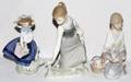 061325 LLADRO PORCELAIN FIGURES THREE H 78 12