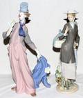 061329 LLADRO PORCELAIN FIGURES TWO H 13  14