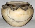 041374 ITALIAN MARBLE  BRONZE JARDINIRE C 1900