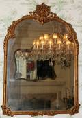 041373 FRENCH STYLE GILT WOOD MIRROR C 1930 40 X 29
