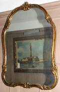 041371 FRENCH STYLE CARVED  GILT WOOD MIRROR