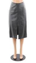 Burberry Prorsum Unworn Gray Leather Pencil Skirt