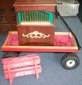 040230 HURDY GURDY MUSIC MACHINE AND WAGON 2 PCS 24