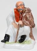 031393 HOLLOHAZA HUNGARIAN PORCELAIN SHEPHERD