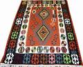 030296 KILIM WOOL RUG 20TH C 56 X 35