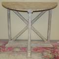 060289 DEMILUNE WOOD CONSOLE TABLE MID 20TH C