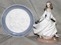 050267 LLADRO PORCELAIN FIGURINE AND PLATE 1972  80