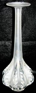 050261 FROSTED AND ETCHED GLASS BUD VASE H 13