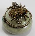 040265 ENAMEL AND RHINESTONE PILL BOX