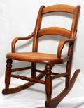 031440 ANTIQUE MAPLE CHILDS ROCKING CHAIR
