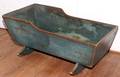 031437 AMERICAN PRIMITIVE PAINTED WOOD CRADLE