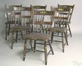 Set of 6 Pennsylvania painted Sheraton chairs