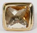 DAVID YURMAN STERLING 18KT GOLD  SMOKY QUARTZ RING