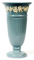 WEDGWOOD EMBOSSED QUEENS WARE VASE