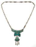 MEXICAN STERLING  TURQUOISE NECKLACE TAXCO
