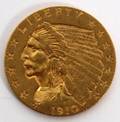 US INDIAN HEAD GOLD 2 12 DOLLAR COIN 1910
