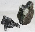 051405 INUIT STONE CARVINGS TWO H 2 12  6