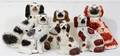 050329 STAFFORDSHIRE POTTERY DOGS 6 PCS H 8 13