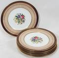041455 CAULDON PORCELAIN PLATES C 1920 SET OF SEVEN