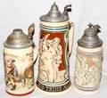 040302 GERMAN PORCELAIN STEINS THREE