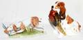 022427 ROYAL DOULTON FIGURE OF DOG  ONE OTHER TWO