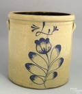 Four gallon stoneware crock 19th c