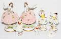 022424 GERMAN PORCELAIN FIGURES SEVEN H 2  5 34