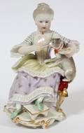 MEISSEN PORCELAIN FIGURE LATE 19TH C