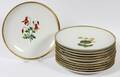 FRENCH HANDPAINTED PORCELAIN BOTANICAL PLATES