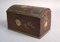 Painted dome lid storage box early 19th c