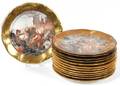BAVARIAN PORCELAIN PICTORIAL PLATES OLD MASTER
