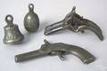 Two cast iron penny cap guns ca 1900