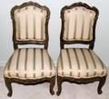 052392 FRENCH PAINTED  UPHOLSTERED BOUDOIR CHAIRS