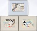 052383 TOYOHARA CHIKANOBU EROTIC WOODBLOCK PRINTS 2