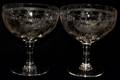 050341 ETCHED CRYSTAL SHRIMP GLASSES WFLOATING BOWLS