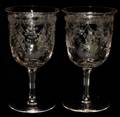 050340 ETCHED CRYSTAL WATER GOBLETS 12 PCS H 6