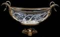 042395 FRENCH DORE BRONZE  CRYSTAL CENTERPIECE BOWL