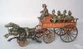 Very early Hubley cast iron Fire Patrol wagon