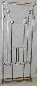 040346 ART DECO STYLE ALUMINUM COAT RACK 72 27