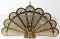 032371 VICTORIAN BRASS FAN FORM FIRE SCREEN