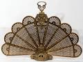 032370 VICTORIAN BRASS FAN FORM FIRE SCREEN