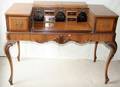 032368 FRENCH STYLE WALNUT DESK WITH WRITING SLIDE