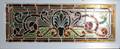 032367 STAINED LEADED GLASS WINDOW 20TH C 15 X 49