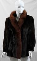 031486 RANCH MINK JACKET RED FOX COLLAR L 30